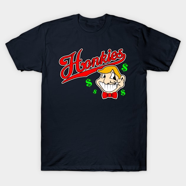 Caucasians Baseball Honkies T-Shirt by Fuzzy Bear